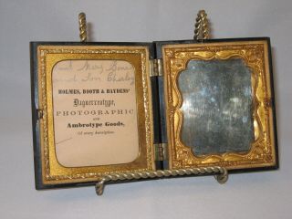 Holmes,  Booth & Haydens Very Ornate Thermoplastic Case For Daguerreotype Photos