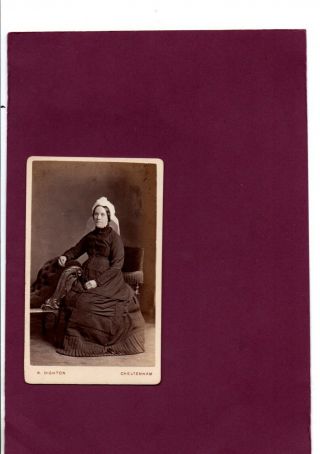 Cdv Victorian Photograph Of An Old Lady By R Dighton Cheltenham.  C.  1880