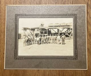 Antique Columbus North Dakota Coal Mine Miners Cabinet Photo