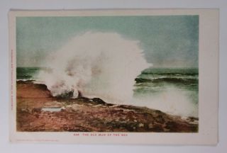 California Postcard 1902 Rare Old Man of the Sea Wave Breaks Color Misc 2