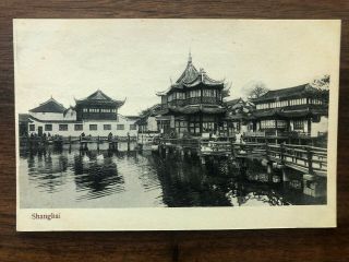 China Old Postcard Native City Tea House Shanghai