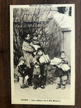 China Old Postcard Mission Chinese Woman Girl Children