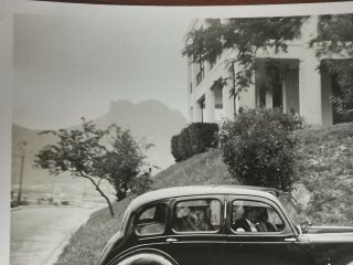 Hong Kong 1940s Kowloon City Kai Tak Raf Barrack Vintage Car And Lion Rock Photo