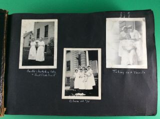 Vintage B&w Photo Album Over 340 Pics 1933 - 1937 Nurses Docs Family Hospitals
