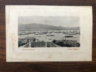 China Old Postcard Chinese Harbour Chefoo