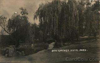 Rppc Boyes Hot Springs,  Ca Hotel Park Sonoma County California Postcard Vintage