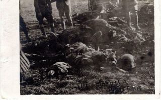 World War I Real Photo Post Card Of Dead German Soldier