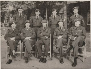Group Photograph,  World War Two Raf Flight Engineers,  6 X 8 Inch Photograph