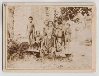 China/vietnam Photograph - A Group Of Local Children With An Elderly Man