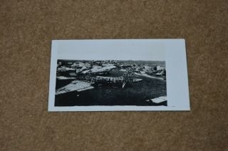 Vintage Ww2 Official Photograph German Military Aircraft In A Scrap Yard