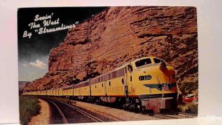 Vintage Postcard Union Pacific Railroad Stationary " Streamliner "
