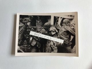 Orig.  Ww2 Third Reich German Photo: Elite Waffen Xx Soldiers,  Camo Smocks Rare