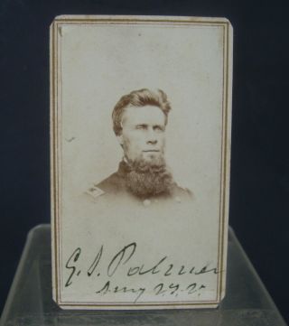 Identified Civil War Era Officer Portrait Photograph Cdv 4 " X 2.  5 " Baltimore Md