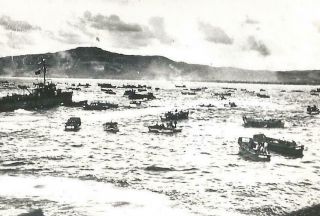 WW2 Photo - US Landing Crafts - Somewhere in the Pacific Theater 2