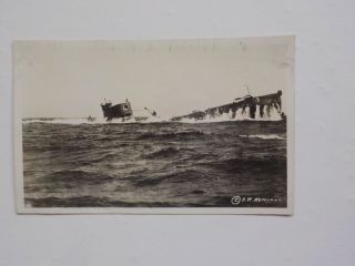Wwi Photo Postcard Submarine Photograph Rppc Post Card Navy Image War Vtg Ww1