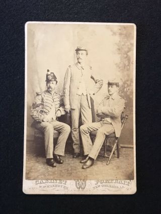 Antique Orleans Louisiana Confederate Civil War Veterans Cabinet Photo Card