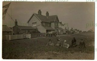 Old Pub Postcard The Lifeboat Inn Shingle Street Suffolk Welton Real Photo 1924