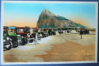 Gibraltar Rock From Road To Spain Vintage Postcard