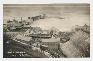 Rppc Aerial View Of Bldgs & Harbor Of Former Treadwell Mining Town,  Alaska,  1908