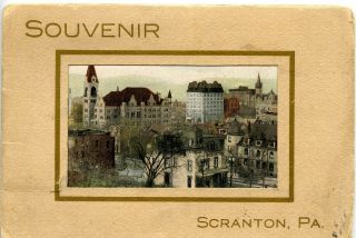 Vintage 1908 Souvenir Postcard Folder Scranton,  Pennsylvania