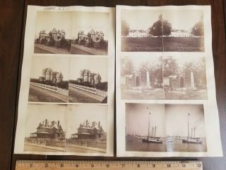 9 C 1876 Possibly Newport Rhode Island Unmounted Stereoview Photographs