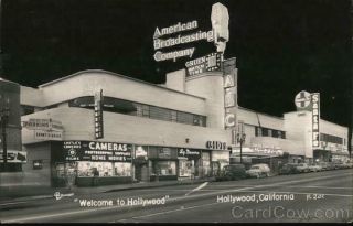 Rppc Welcome To Hollywood Abc,  Ca Los Angeles County California Postcard Vintage