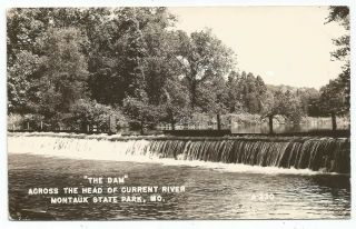 Salem,  Mo Missouri Old Rppc Postcard,  The Dam,  Montauk State Park,  Current River