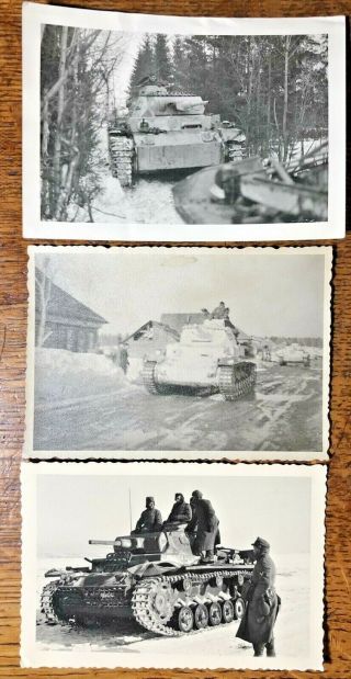 3 Ww2 German Army Tank Wehrmacht Battle Photos World War 2