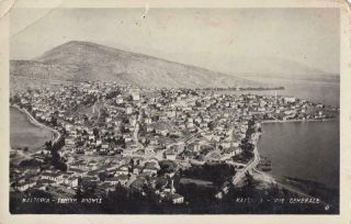 (no.  4) Greece Kastoria Greek Old Postcard Photo Card General View Of Kastoria