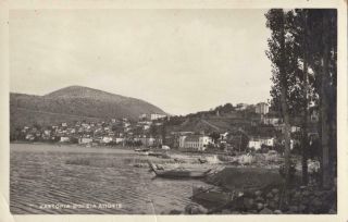 (no.  2) Greece Kastoria Greek Old Postcard Photo Card North View Of Kastoria