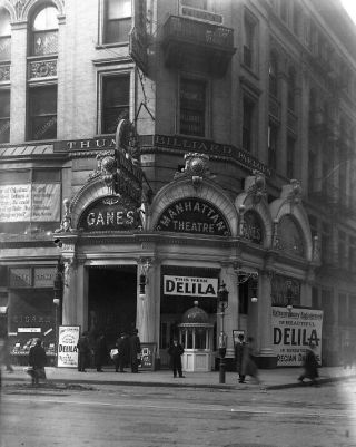 1900 Glass Plate Negative – Gane’s Manhattan Theatre Herald Square Nyc