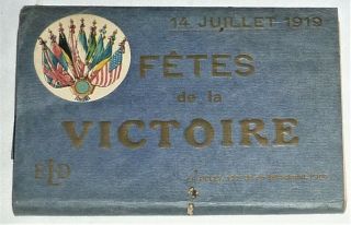 (19) Vintage Postcards (1919) " Victory Parade In Paris " July 14th,  1919