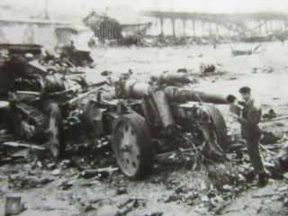 1944 WW2 D Day Photo Destroyed German Vehicles France August fc7c 2