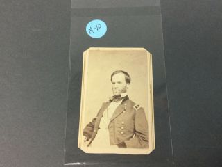 Civil War Cdv Of Major General W.  T.  Sherman Antique 1860 