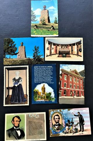 President Abraham Lincoln Old Postcards Political Patriotic Memorial Washington