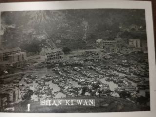 Hong Kong 1920s Shau Ki Wan Harbor Aerial View Photograph Rare