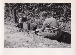 Press Photo Ww2 Exercise Fabius Cpl Westbrook Army Catering Corp 8.  5.  44