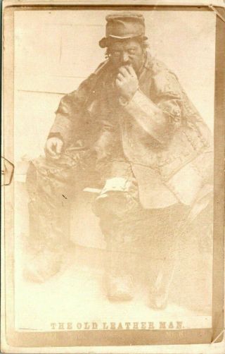 Antique Rppc Postcard Mount Kisco York " The Old Leather Man " 1907