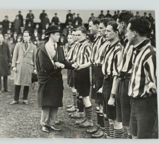 1928 Press Photo Edward Viii Prince Of Wales W.  Football Team Tottenham England
