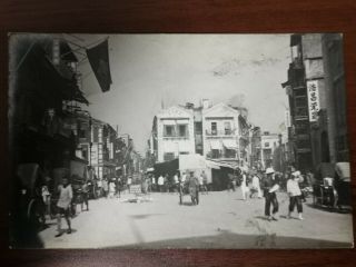 Hong Kong 1910s Sheung Wan Brewer & Co Rppc Photo Postcard Street View