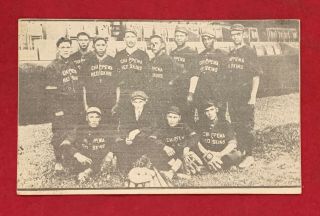 Antique C.  1910 Chippewa Redskins Baseball Team Post Card Native Americans Old