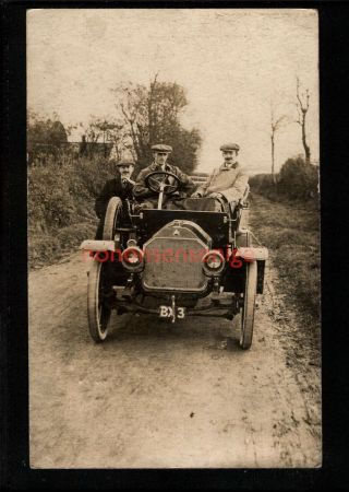 Carmarthen Old Automobile Reg No.  Bx 3 Real Photo Postcard E20c - Ca247