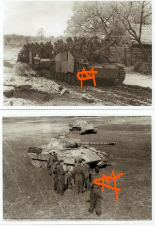 8 X German Photos Of Ww2 German Elite Panzer Division Nr,  10 1944