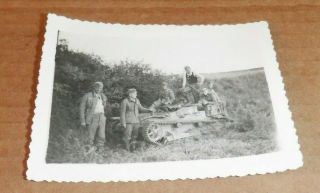 Wwii German Photograph Tracked Armored Vehicle Soldier Tank Ww2 Foto 20