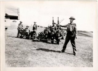 Press Photo Ww2 Royal Artillery Howitzer 240 Battery Ellesmere 7.  7.  1941