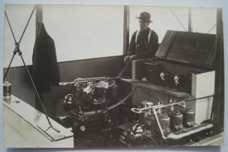 Man With Motors,  Engines Old 1904 - 20s Rppc Postcard