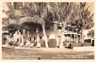 Miami Beach Florida The Marshall Hotel Real Photo Vintage Postcard Aa36083