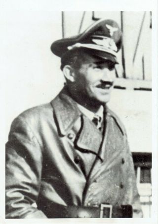 1942 Press Photo Ww2 German Combat Pilot General Adolf Galland In Uniform