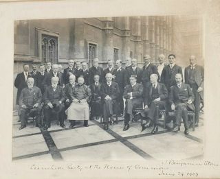 House Of Commons 29/6/1909.  Group Photograph With The Chinese Minister & Balfour