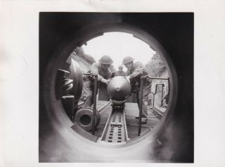 Press Photo Ww2 18 " Boche Buster Railway Gun Bishopsbourne 30.  8.  41 B
